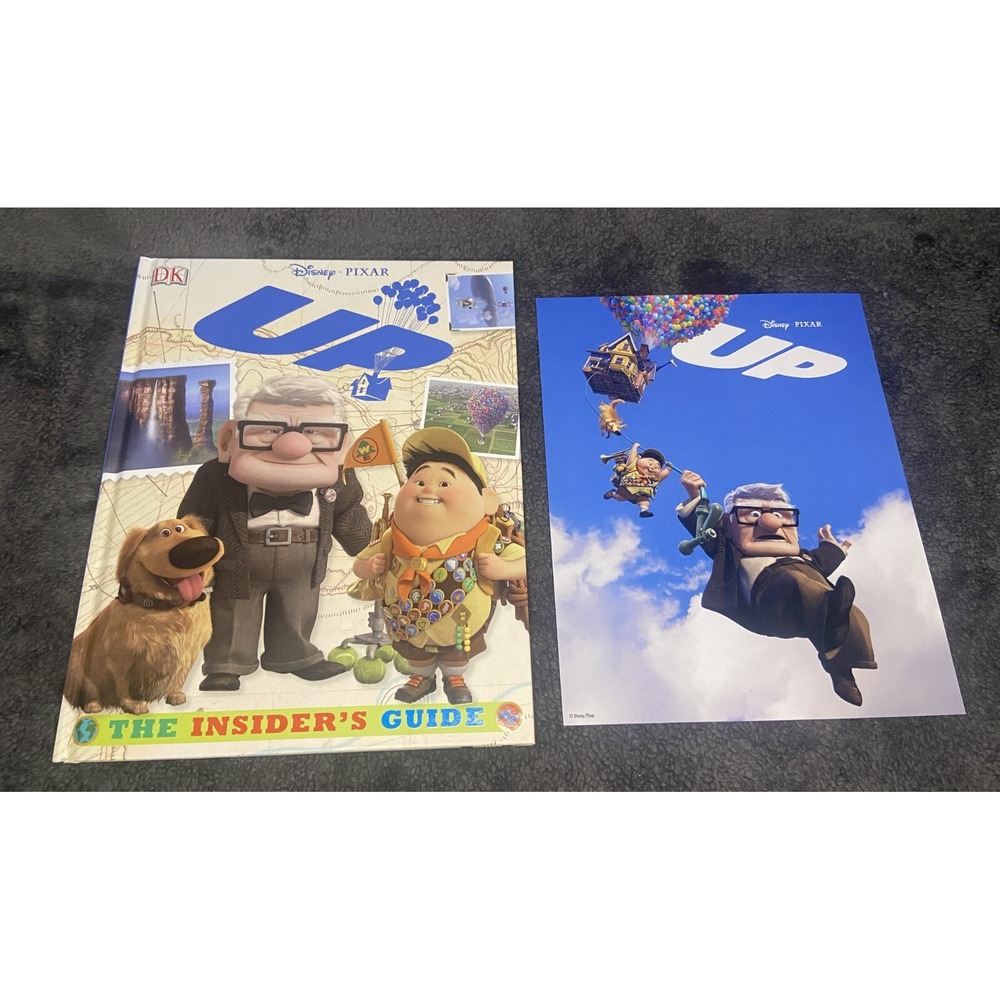 Disney UP Insiders Guide Children's Hardcover Book Plus Up Collector‎ Lithograph